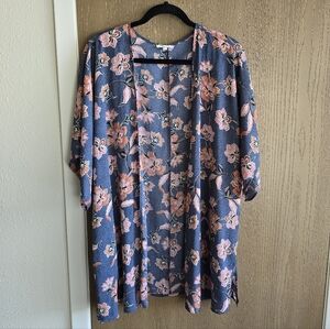 Maurices floral open front kimono